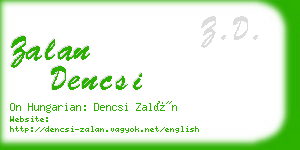 zalan dencsi business card